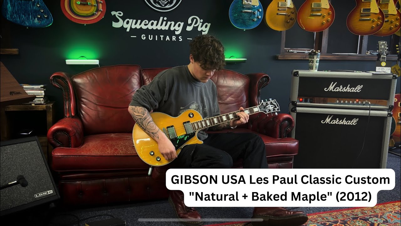 GIBSON USA Les Paul Classic Custom "Natural + Baked Maple" (2012) - SQUEALINGPIGGUITARS