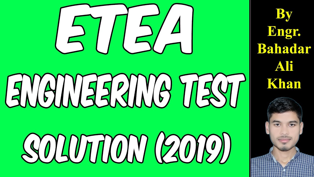 ETEA Engineering Entry Test (ECAT) Complete Solution 2019 ...