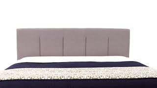 Contemporary Gray King Upholstered Panel Bed from Ashley
