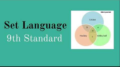 9th Std Maths SET LANGUAGE Exercise 1.1 | 9th std Maths Samacheer Kalvi syllabus