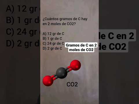 Video: ¿Cuántos átomos hay en 2 moles de co2?