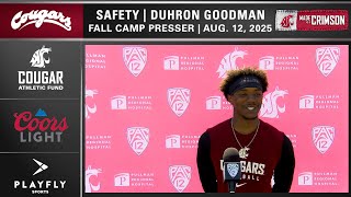 WSU Football: "I've been stacking days" | Safety Duhron Goodman Press Conference | 8/12/25 screenshot 4