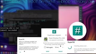 Attempting to root different Android versions on AVD!