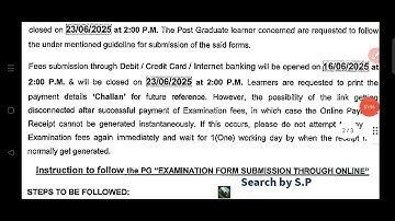 NSOU PG Final Exam form fill up// nsou m.a exam date 2025// NSOU PG Exam form fill up 2024