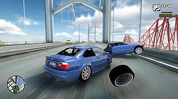 GTA SA Realistic Vehicle Deformation - Crash Testing Real Car Mods Ep.16