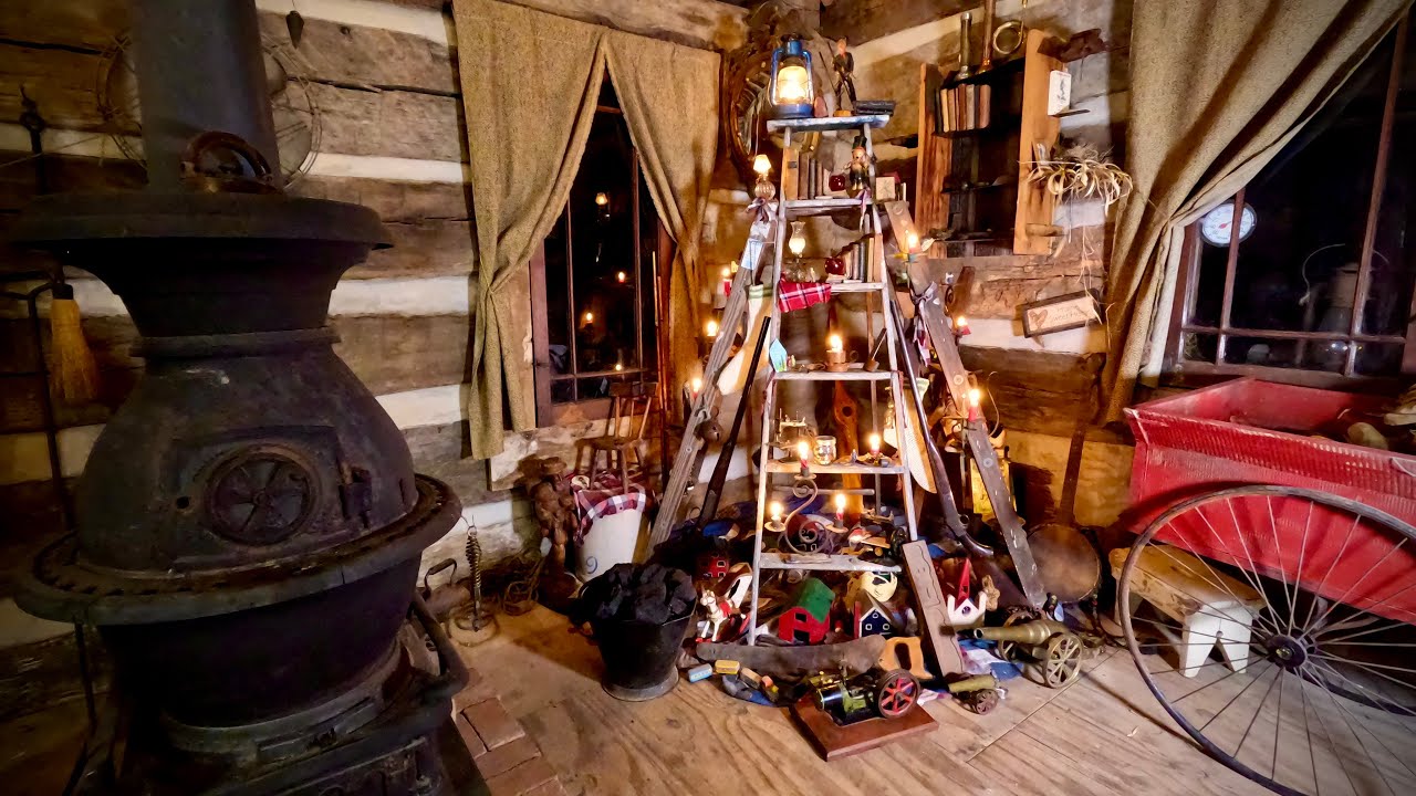 The most creative log cabin Christmas tree YouTube