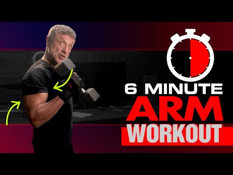 6 Minute 60 YEAR OLD At Home Arms Workout With Dumbbells!