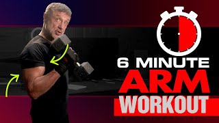 6 Minute 60 YEAR OLD At Home Arms Workout With Dumbbells!