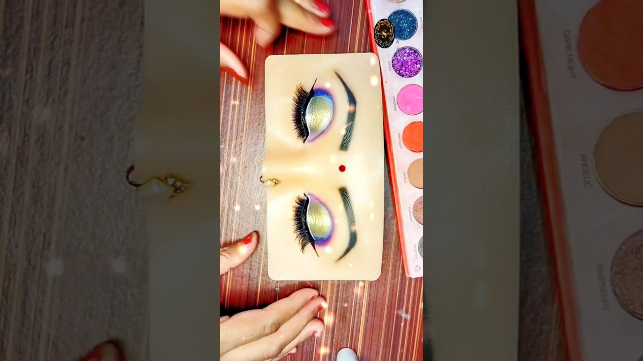 Shimmery half moon eye makeup tutorial ✨💚✨|