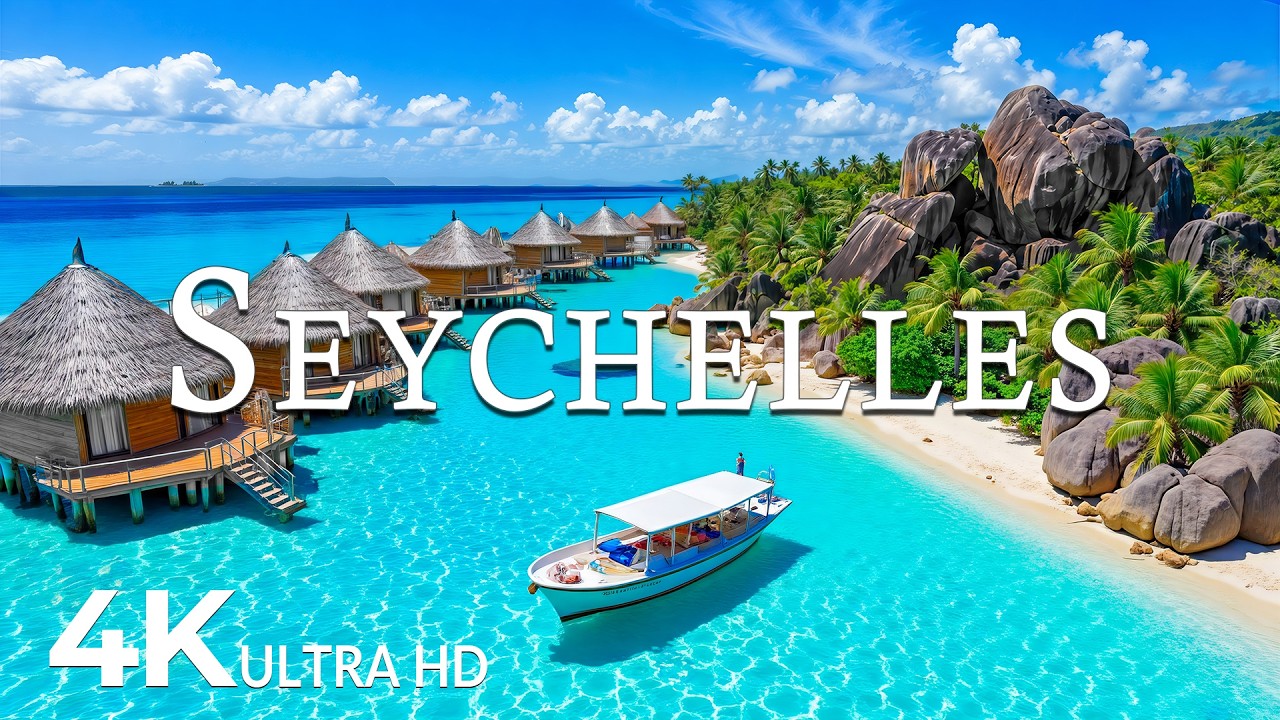 ⁣FLYING OVER SEYCHELLES (4K UHD) – Soothing Music Along With Beautiful Nature Video - 4K Video UHD #9