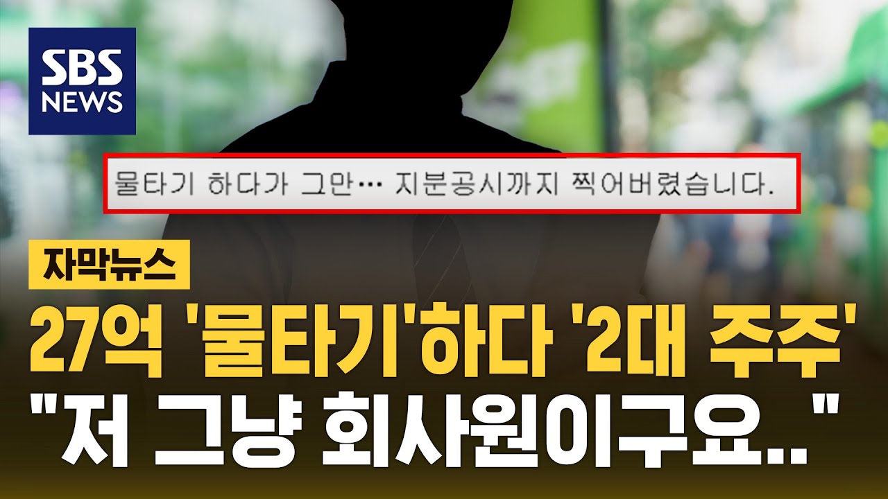 27억 '물타기' 하다 2대 주주 '등극'…"저 그냥 일반 회사원이구요" (자막뉴스) / SBS