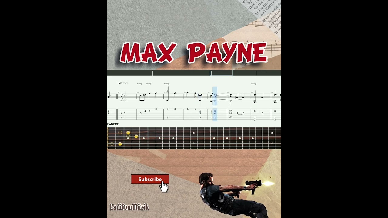 Max Payne Easy Fingerstyle Guitar Tutorial Tabs