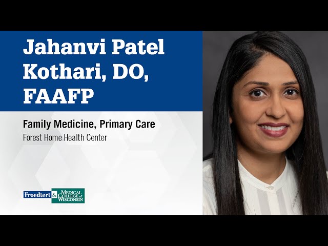 Watch Jahanvi Patel Kothari, family medicine physician on YouTube.