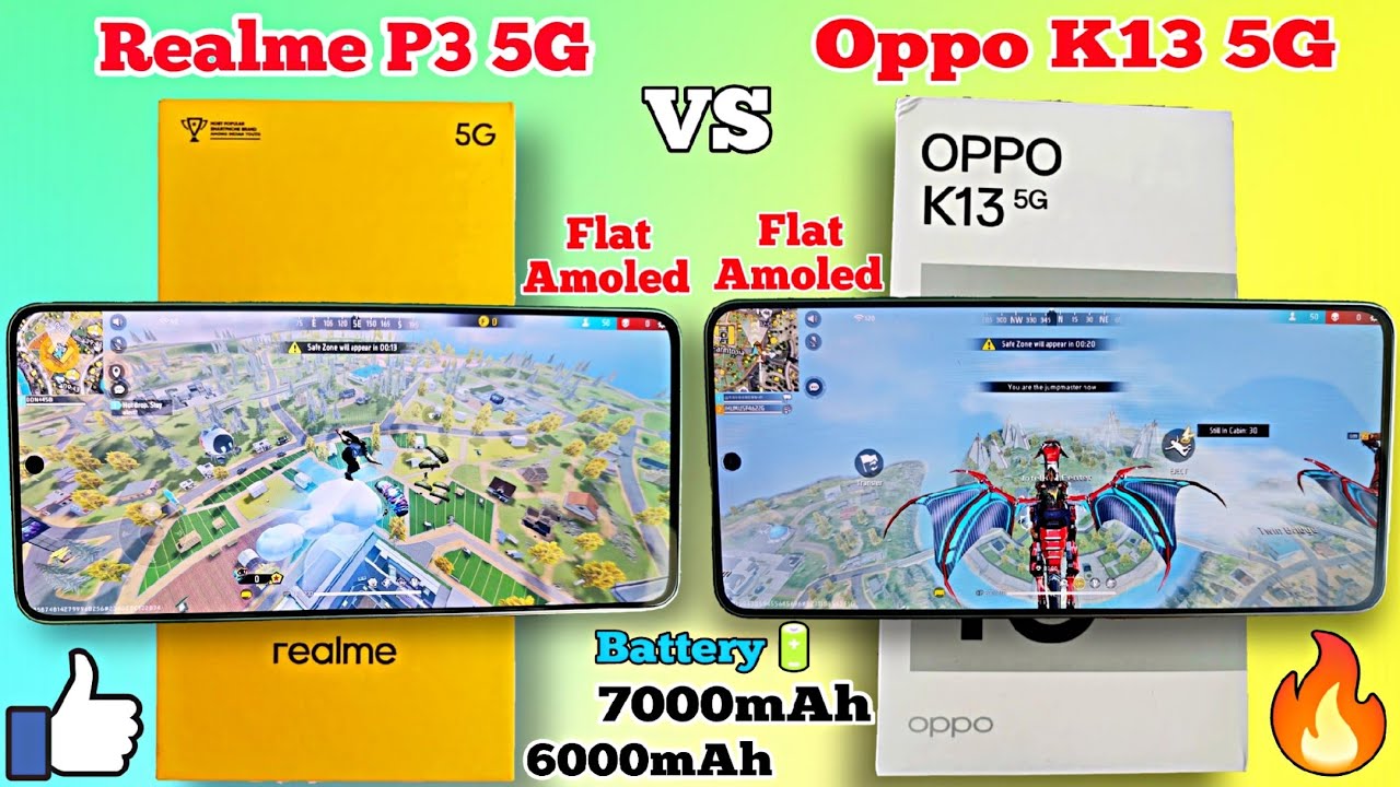 Oppo K13 5G VS Realme P3 5G Free Fire Test || Which is The Best For Gaming Phone ???