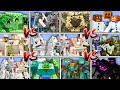 ALL MUTANT WOLF TEAM vs ALL MUTANT MOBS TEAM in MINECRAFT MOB BATTLE