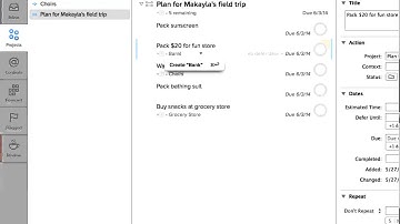 Projects in Omnifocus 2