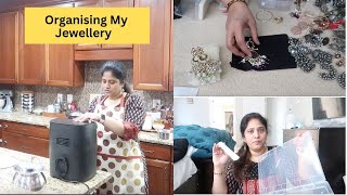 Organizing My Jewellery\/Lunch Routine Vlog\/Jewelry collection\/USA Tamil Vlog\/Raddish poriyal\/DIML