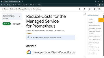Reduce Costs for the Managed Service for Prometheus | #qwiklabs | #GSP1027 #CLI