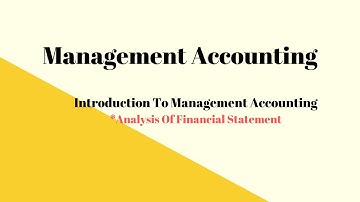 Analysis Of Financial Statement | Management Accounting | Bu BCU BNU B.com 6th sem