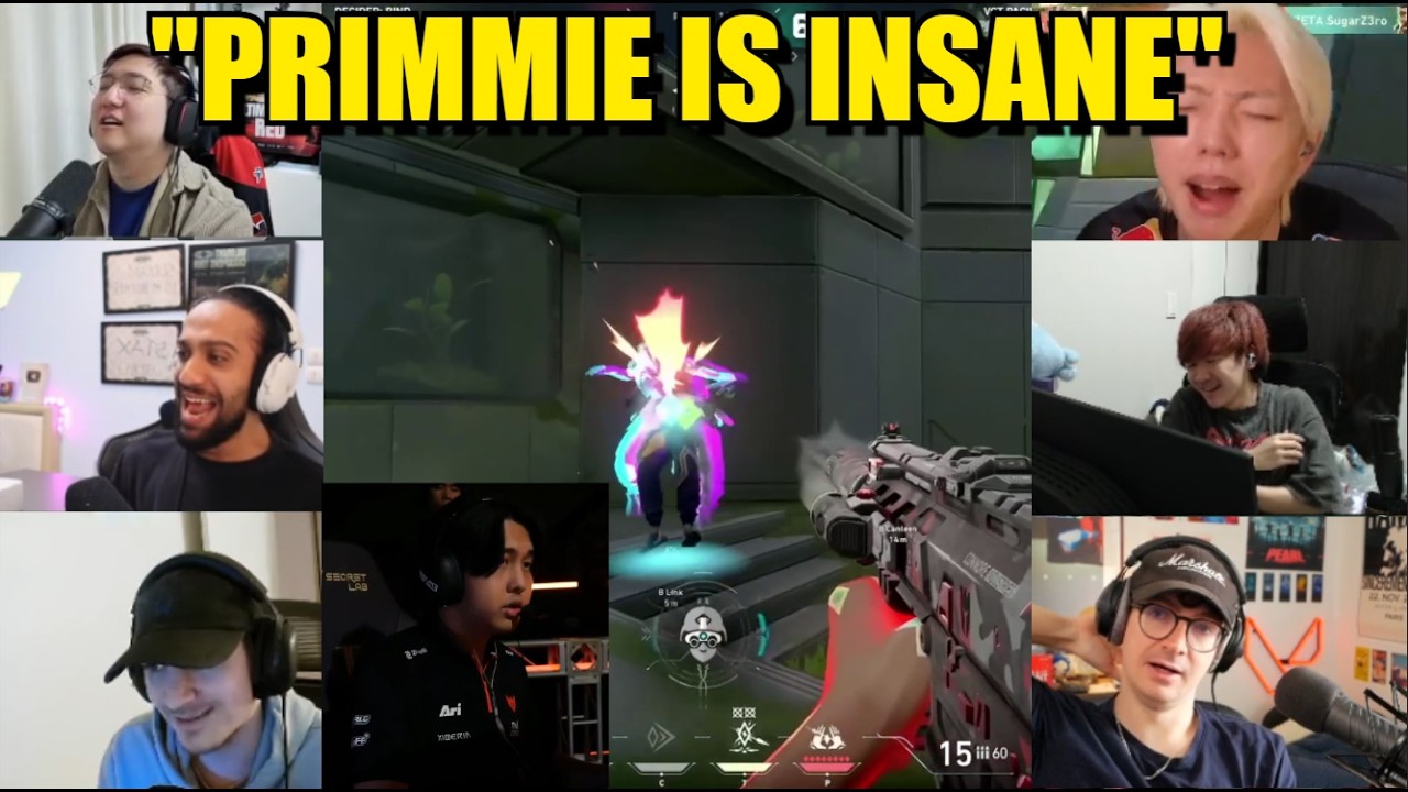 Valorant streamers react to FS Primmie's INSANE 1v3 CLUTCH against ZETA ...