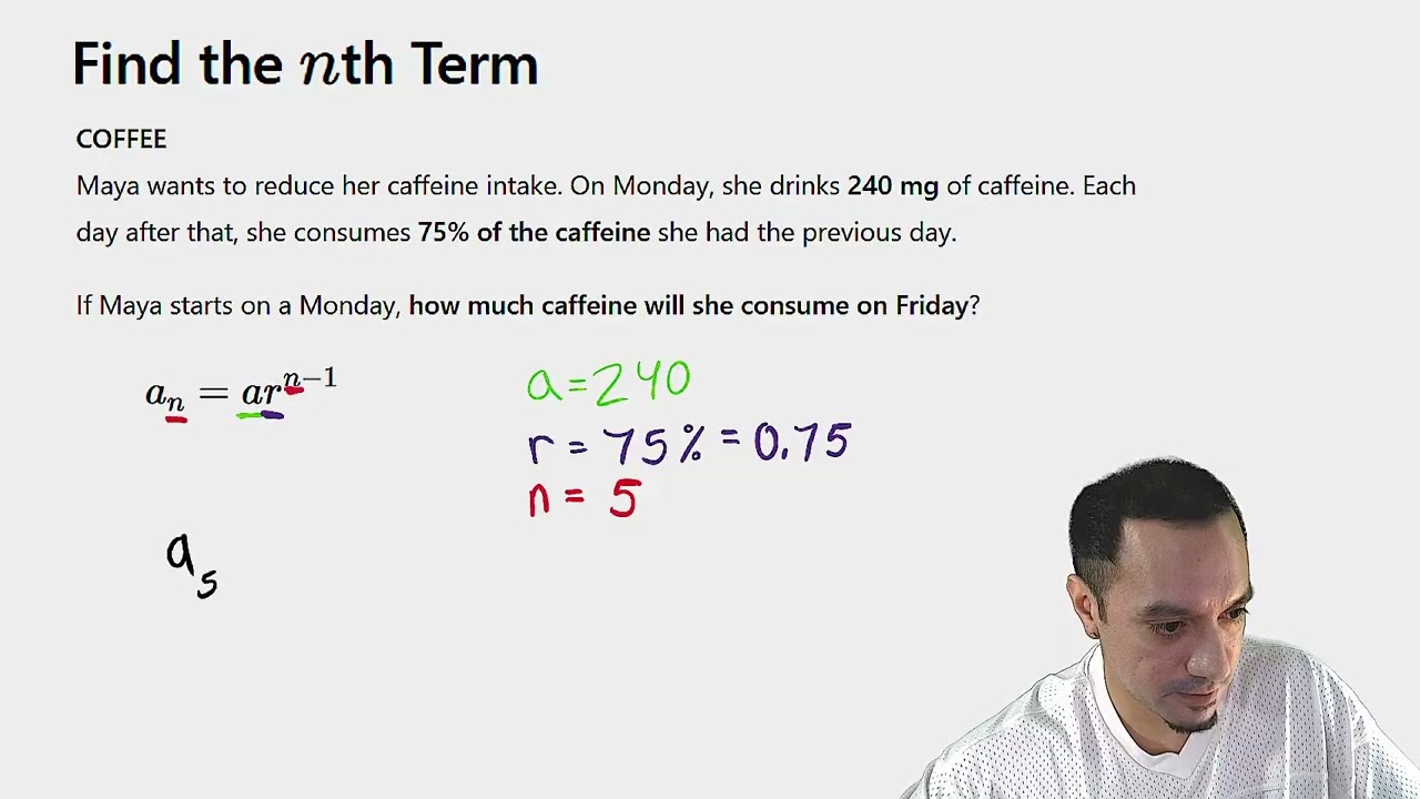 Find the nth Term of a Geometric Sequence (Word Problem) | MathRescue