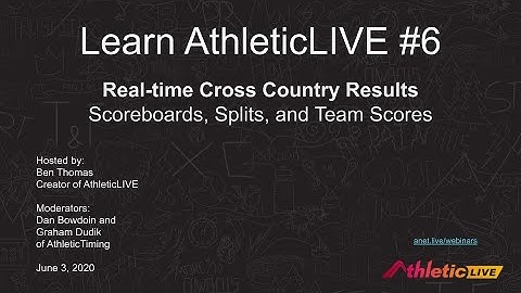 Learn AthleticLIVE #6: Cross County Scoreboards and Real-Time Team Scores