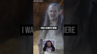 Qui Gon reacts to his appearance in Kenobi