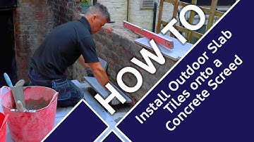 How To Install Outdoor Slab Tiles Onto A Concrete Base | Tiling Trade Tips feat. Craig Phillips
