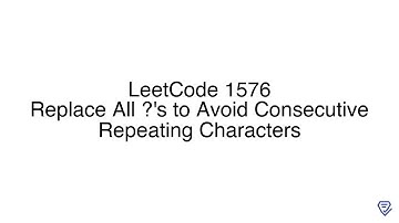 LeetCode 1576: Replace All ?