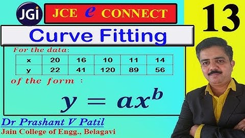 Curve Fitting of the form || y=ax^b || 18mat41 || Curve Fitting ||  Dr Prashant Patil