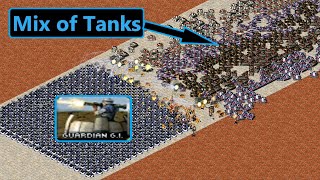 GGi's vs a Mix of Tanks - Same Cost - Red Alert 2