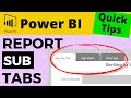 How to create cool subtabs to switch between visuals on a power bi report page  bookmark navigator