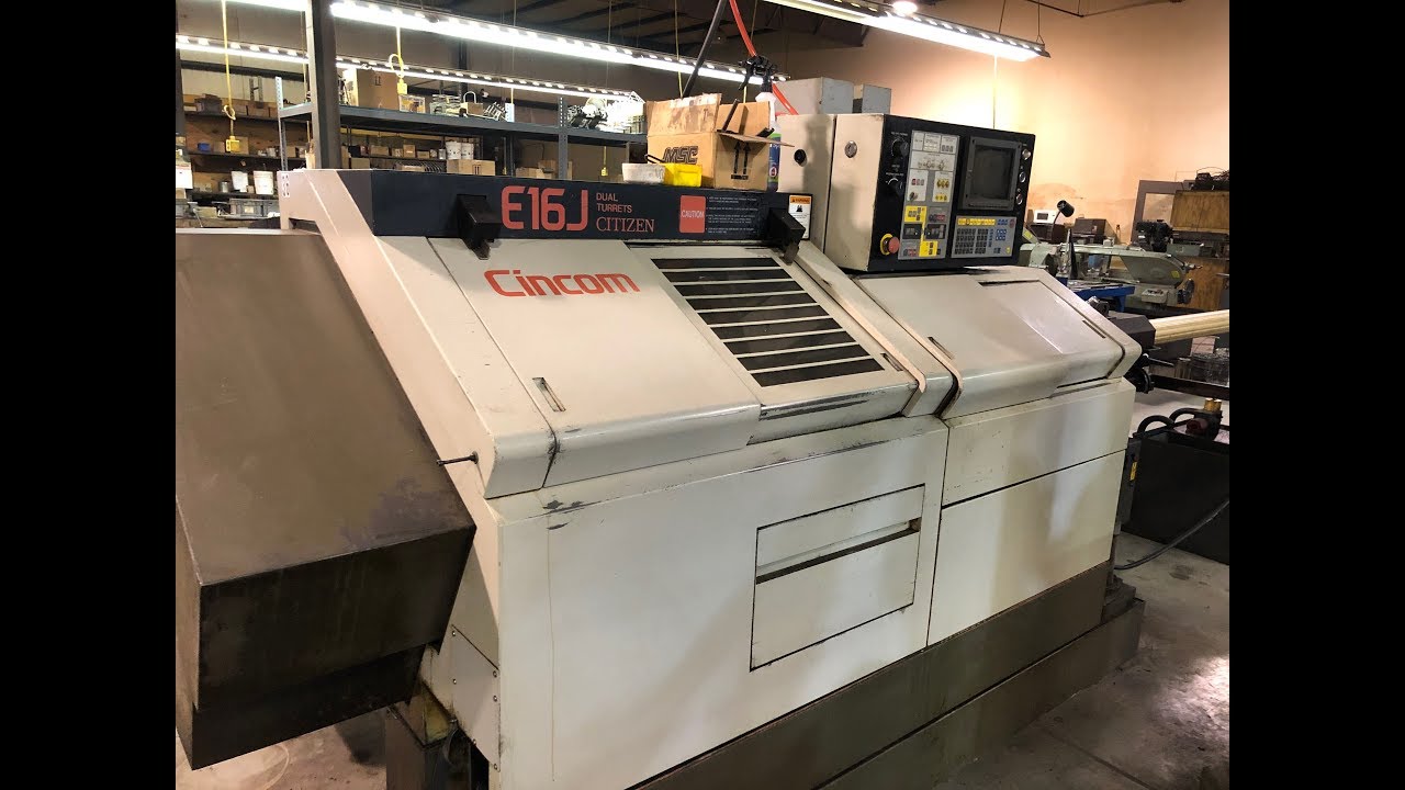Citizen E16J CNC Swiss Screw Machine with SMW Omnibar Bar Feed