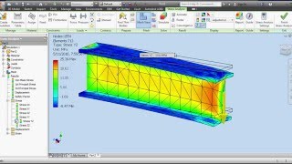 Longitudinal Stress in Beams FEA screenshot 3