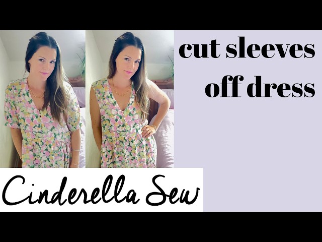 How to cut sleeves off a dress no sewing - Easy way to take sleeve off a shirt - Remove sleeves DIY