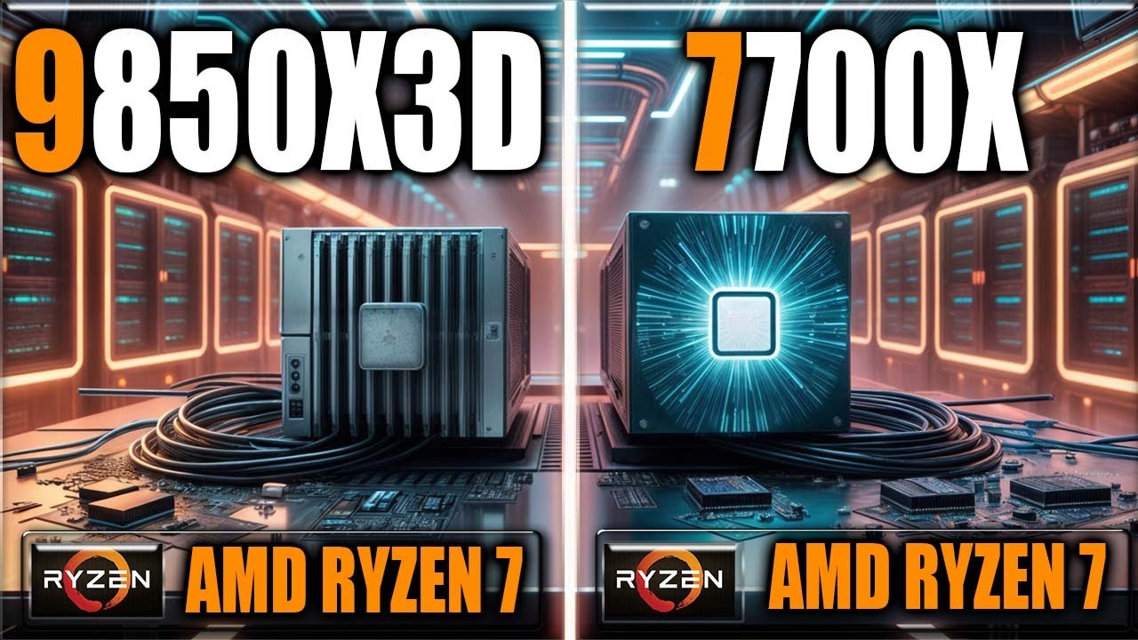 9850X3D vs 7700X Gaming Benchmarks / Applications Tests