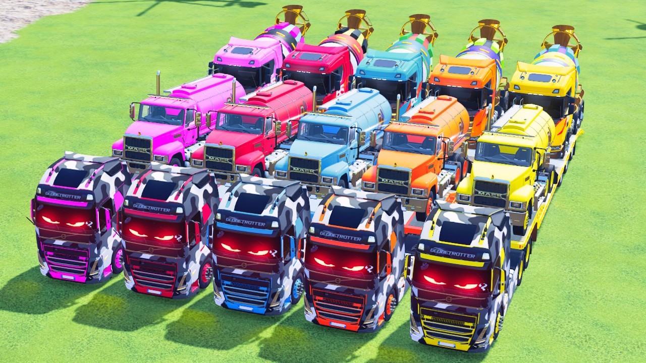 Transporting American Mixer Trucks on the Hardest Road Ever!  Farming Simulator 22 #35