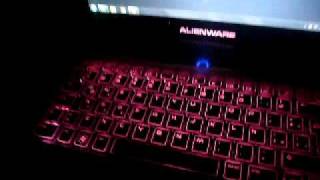 Alienware M11x r2 AlienFX winamp de noche