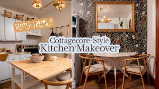 *Renter-Friendly* Cozy Kitchen Makeover! | EXTREME Transformation
