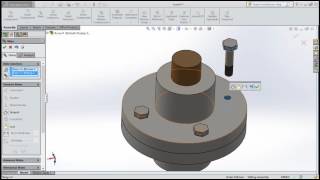 Solidworks Tutorials- assembly of flange coupling