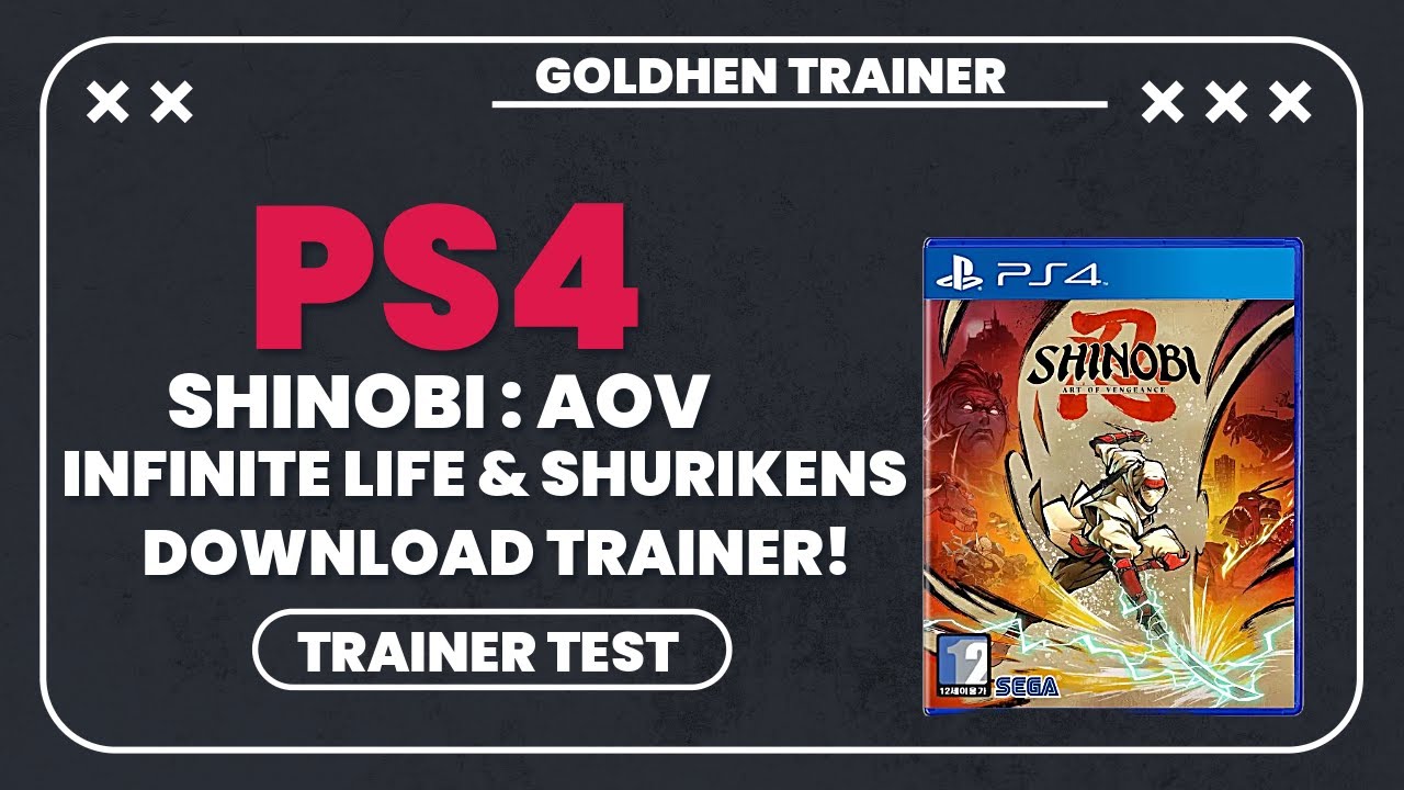 Shinobi Art of Vengeance: Infinite Life & Shurikens, Max Coins!