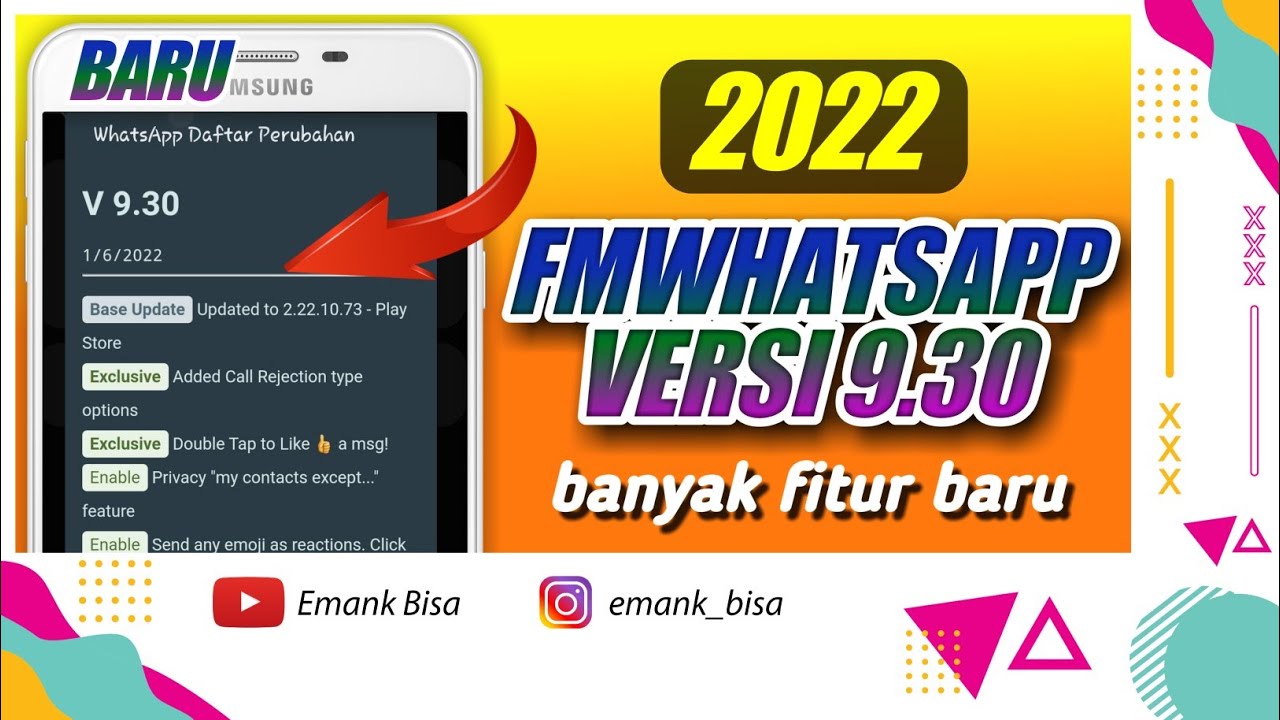 UPDATE FM WHATSAPP VERSI 9.30 TERBARU 2022 YouTube