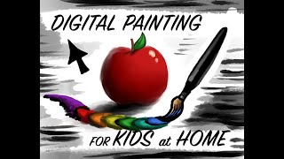 Digital Painting Lesson for Kids at Home! (Using Kleki)