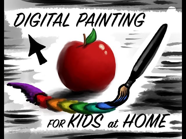 Digital Painting Lesson for Kids at Home! (Using Kleki) 