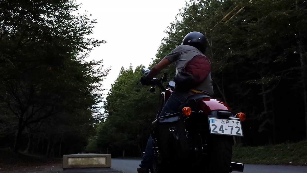 スポーツスターXL883N 2.5インチサイクルシャックマフラー走行音 - YouTube