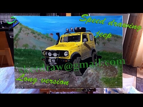 Speed drawing Jeep 40x60