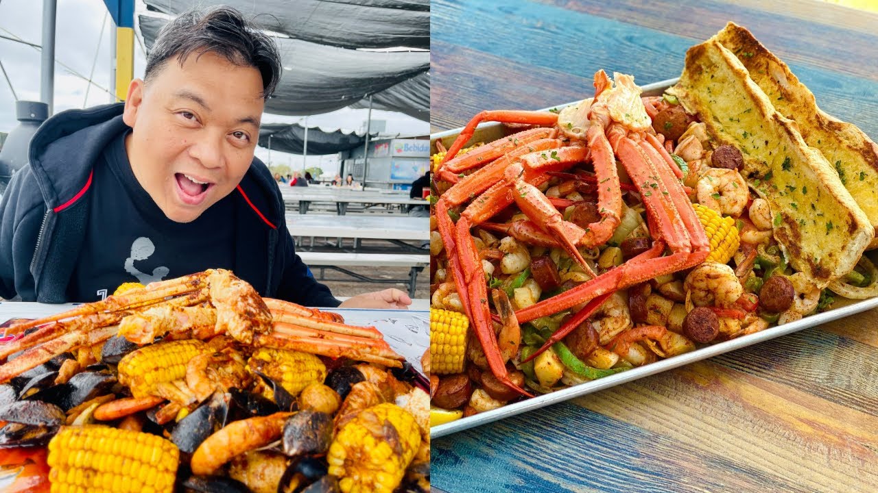 200 SEAFOOD MOUNTAIN 🍤 Shrimp Tray + SNOW CRAB LEGS at San Pedro FISH