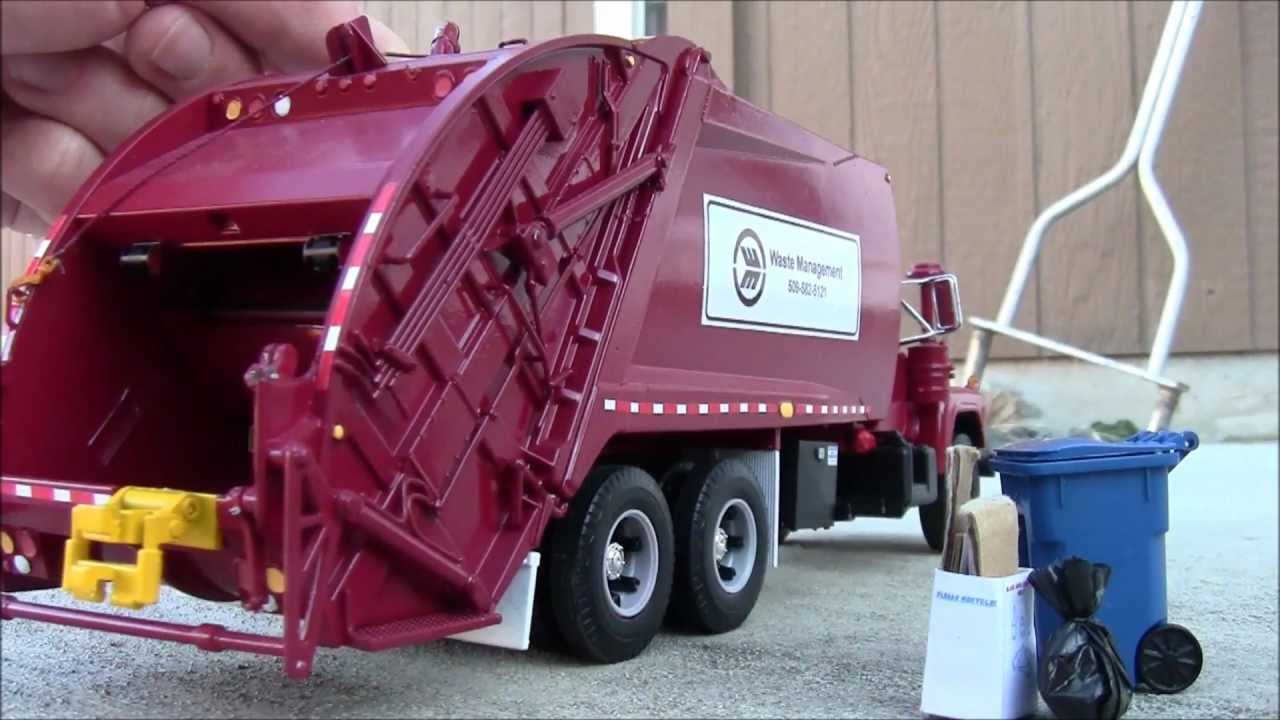 red garbage truck toy