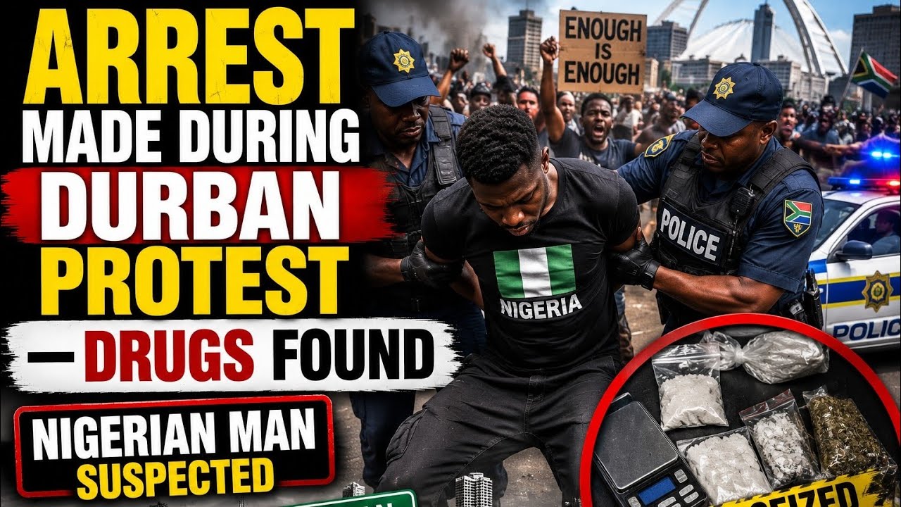 NIGERIAN MAN ARRESTED DURING DURBAN PROTEST — DRUGS FOUND - YouTube