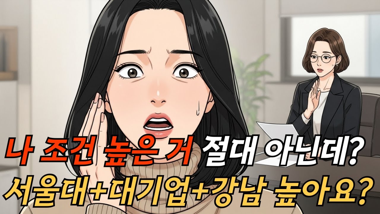 천만원 내고 결혼정보회사에서 들은 충격 멘트 